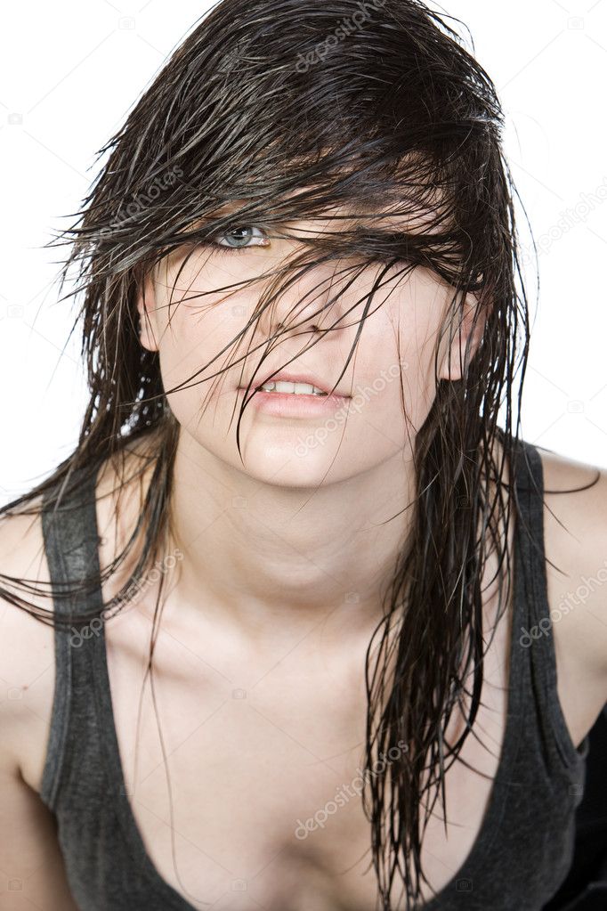 Beautiful Teenager with Wet Hair — Stock Photo © jmpaget #2342351