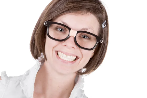 Cute Geeky Female — Stock Photo, Image