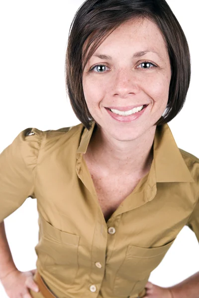 Woman smiling at the camera — Stock Photo, Image