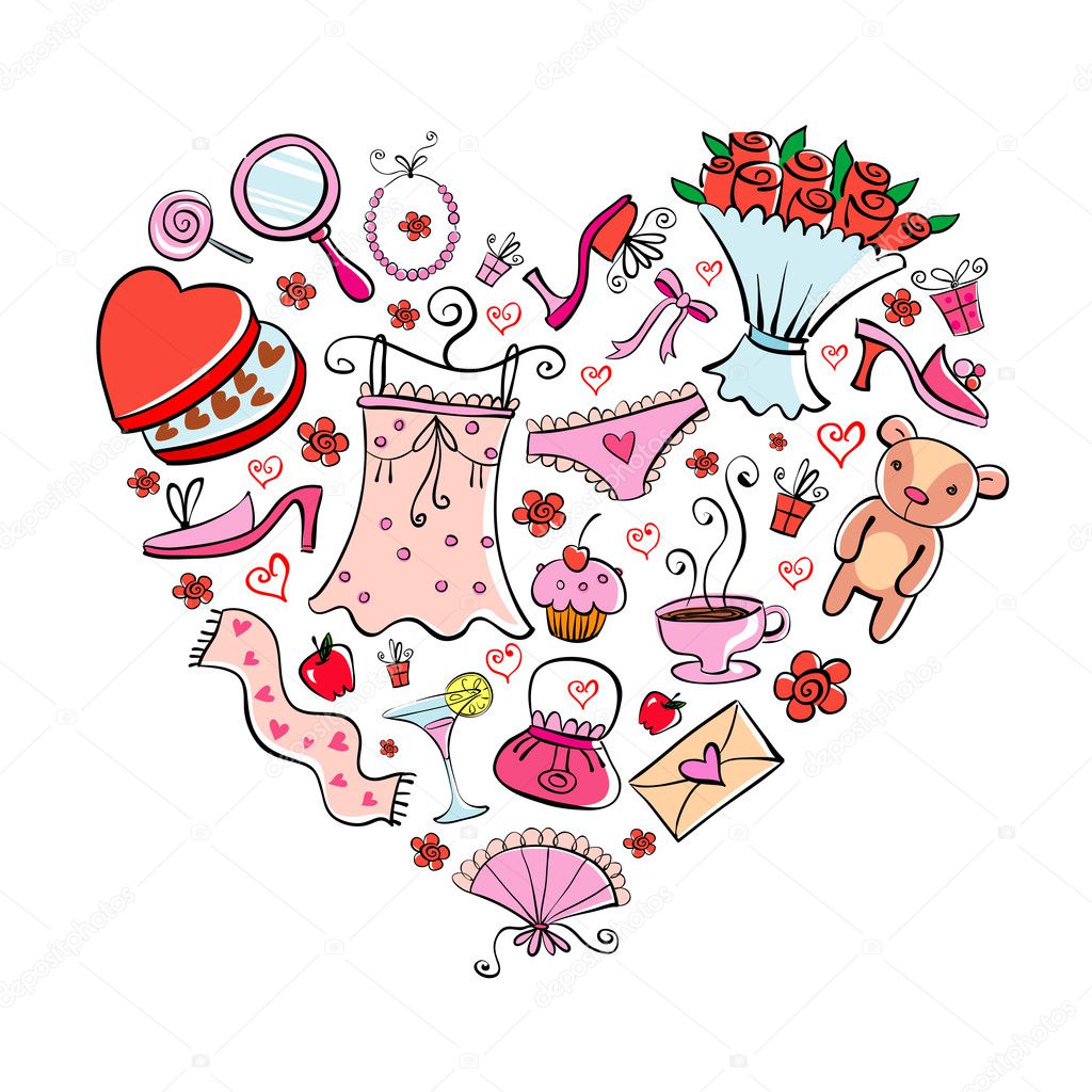 gift for girl | 图库矢量图片 08АнастасияЗалевс