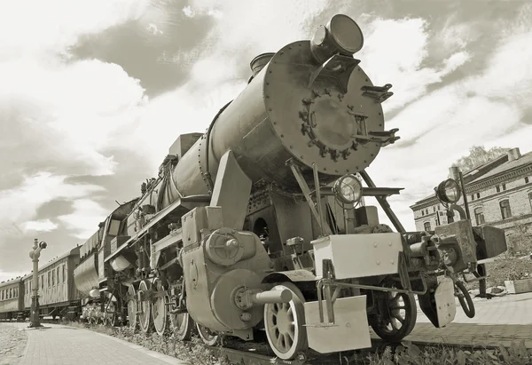Locomotiva a vapor . — Fotografia de Stock