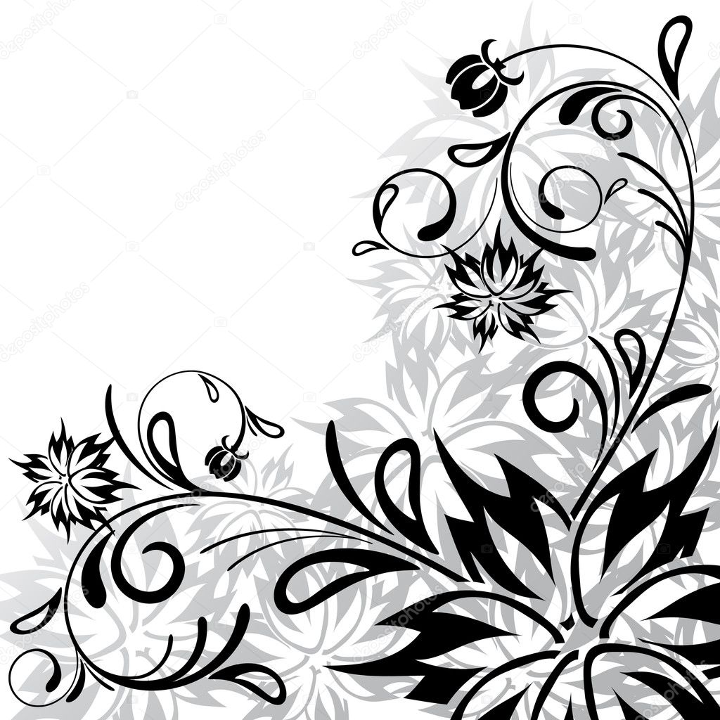 Vector beautiful abstract floral backgro