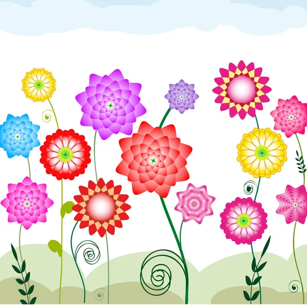 Parterre de fleurs — Image vectorielle