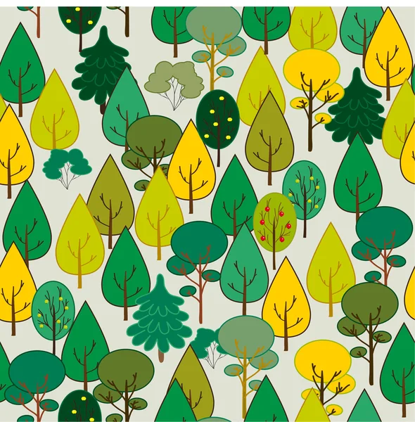 秋天的森林。无缝 — 图库矢量图片#