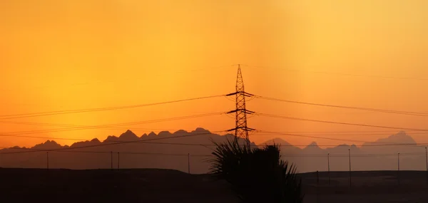 Röda havet bergen panorama — Stockfoto