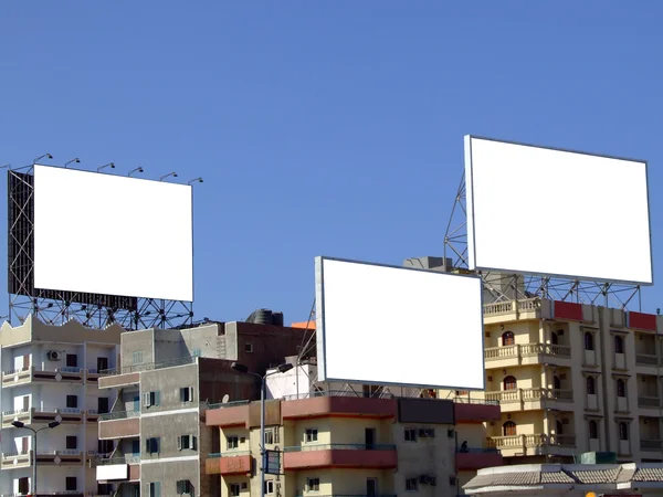 Three blank billboards 01 — Stock Photo, Image