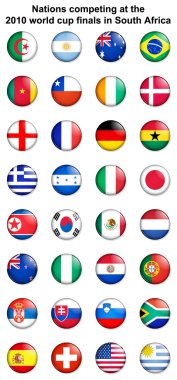 2010 world cup button badges clipart