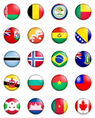 Flags of the world 02 clipart