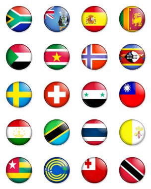 Flags of the world 12 clipart