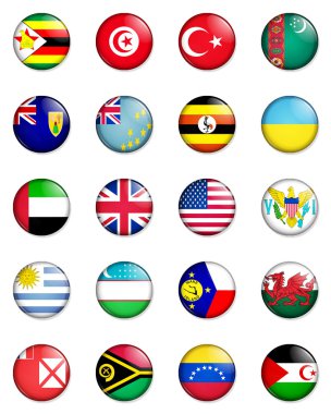 Flags of the world 13 clipart
