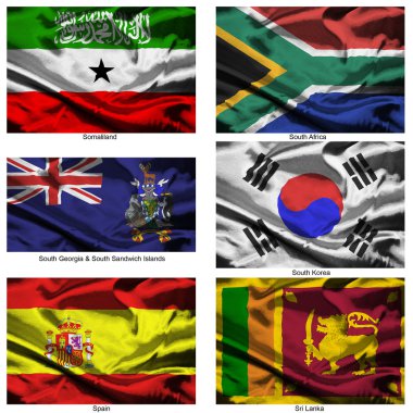 Fabric world flags collection 35 clipart