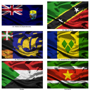 Fabric world flags collection 36 clipart