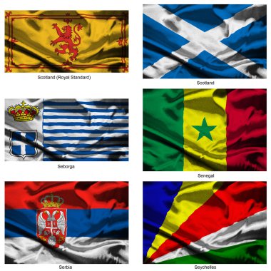 Fabric world flags collection 33 clipart