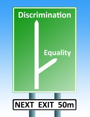 Discrimination eqaulity roadsign clipart