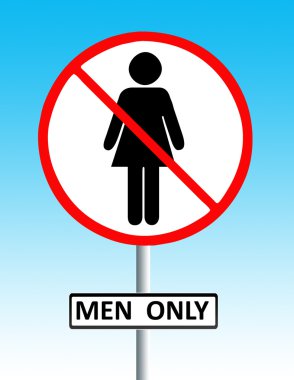 Men only sign clipart