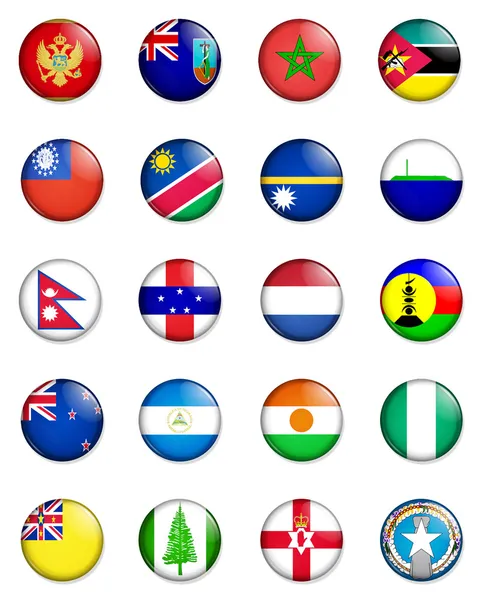 09 Dünya bayrakları — Stok fotoğraf
