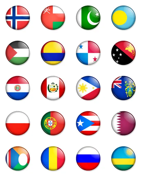 Världens 10 flaggor — Stockfoto