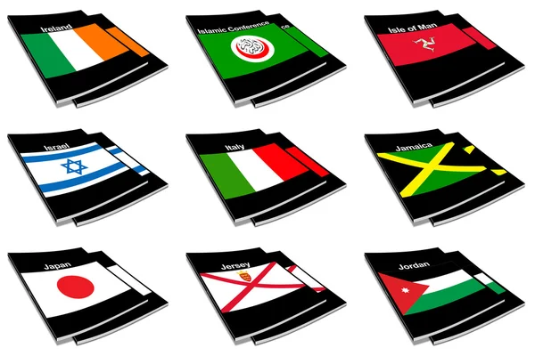 World flag book collection 14 — Stock Photo, Image