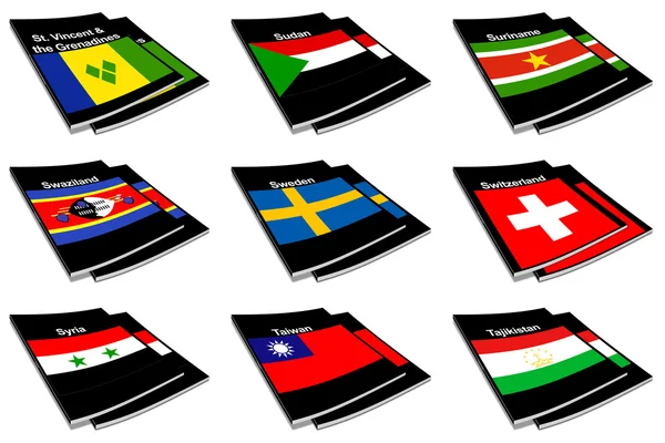 Коллекция мировых флагов 27 — стоковое фото