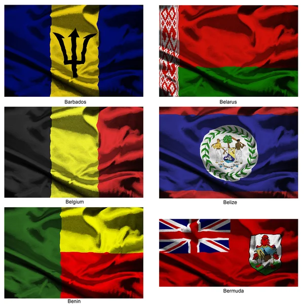 Collection de drapeaux du monde en tissu 04 — Photo