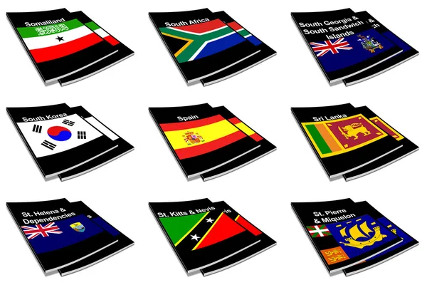 Colección de libros Bandera del Mundo 26 —  Fotos de Stock