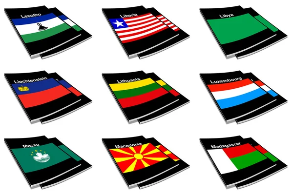 World flag book collection 16 — Stock Photo, Image