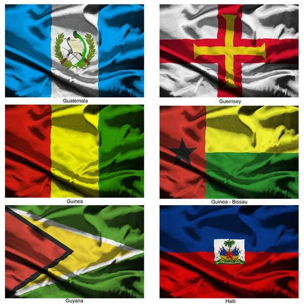 Världens flaggor tygkollektionen 16 — Stockfoto