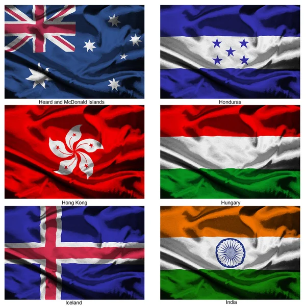 Kumaş dünya bayrakları collection 17 — Stok fotoğraf