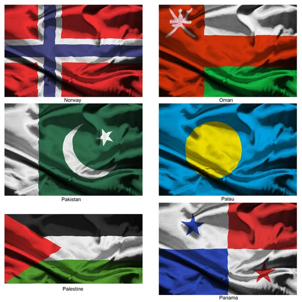 Wereld vlaggen stofcollectie 29 — Stockfoto