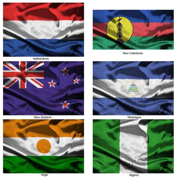 Коллекция флагов мира тканей 27 — стоковое фото