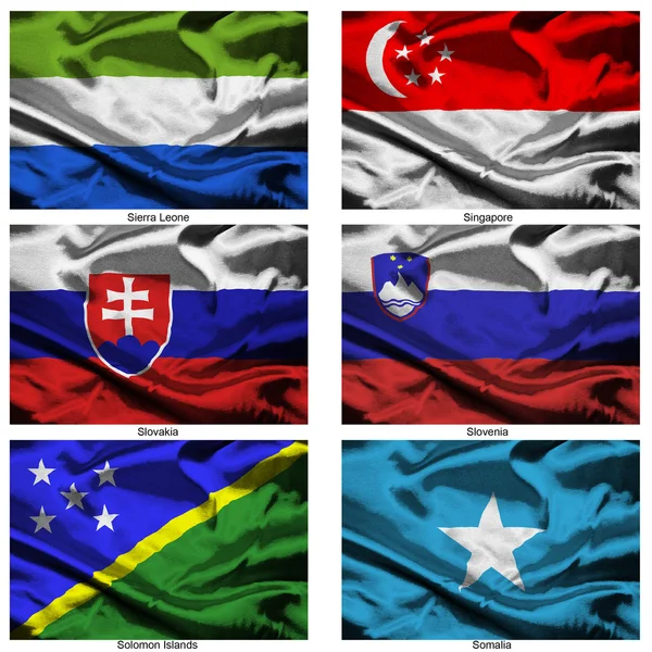 Världens flaggor tygkollektionen 34 — Stockfoto
