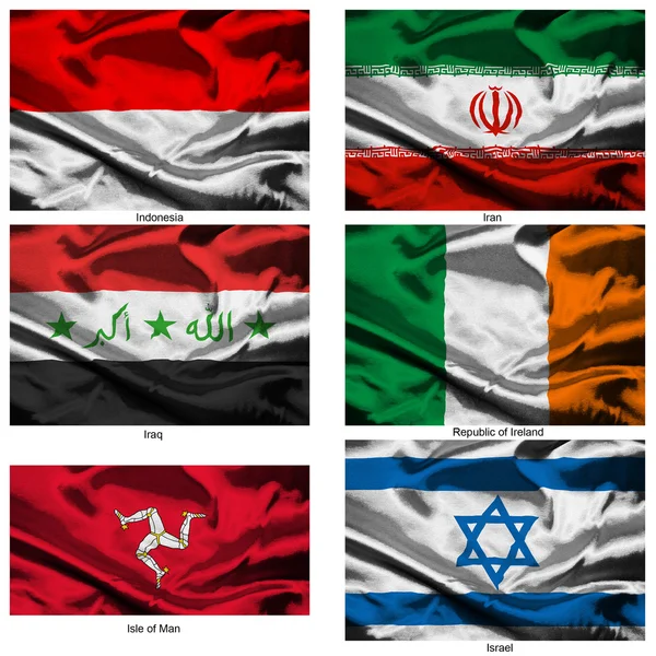 Världens flaggor tygkollektionen 18 — Stockfoto