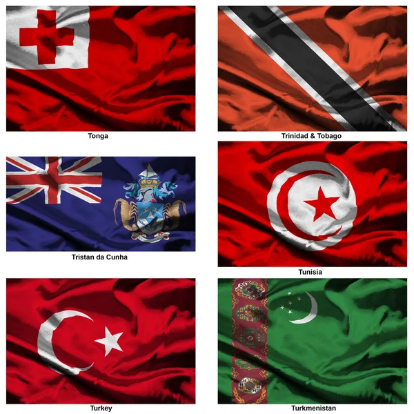 Tecido bandeiras do mundo coleção 39 — Fotografia de Stock