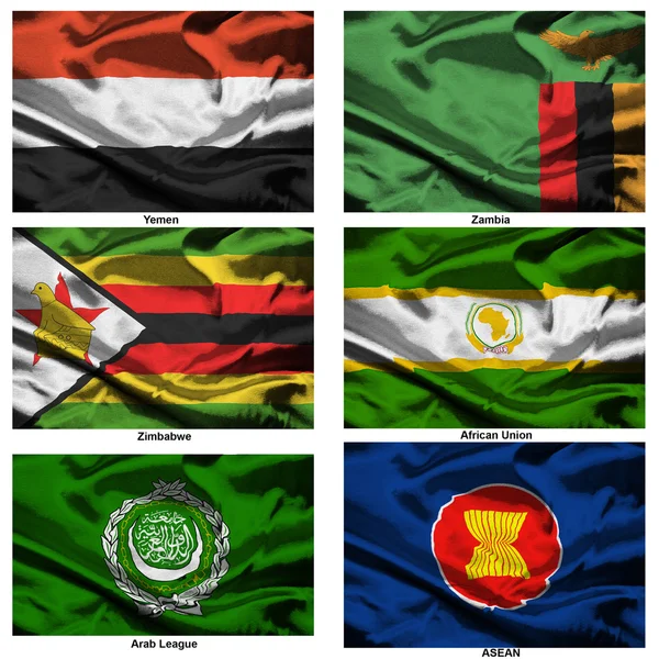 Wereld vlaggen stofcollectie 43 — Stockfoto