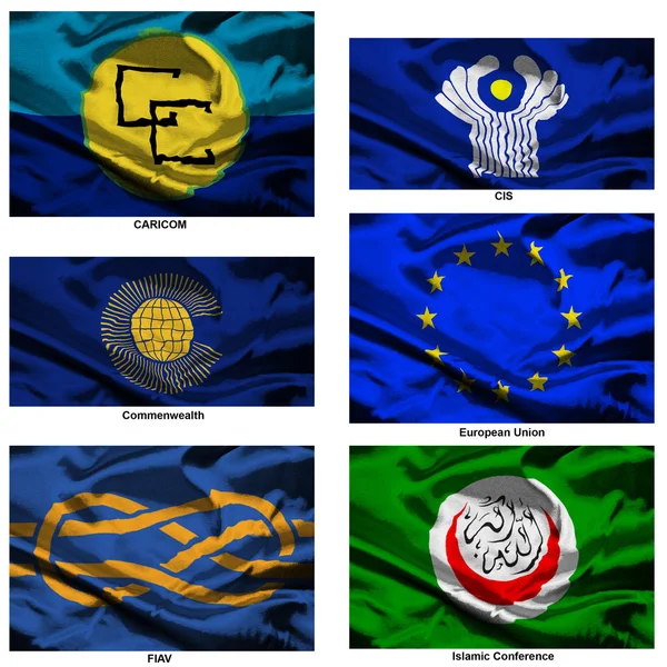 Världens flaggor tygkollektionen 44 — Stockfoto