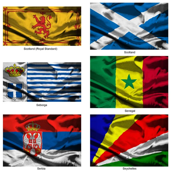 Wereld vlaggen stofcollectie 33 — Stockfoto