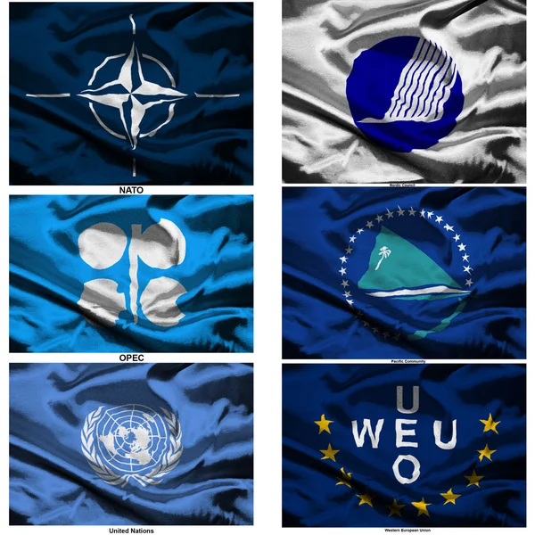 Tecido bandeiras do mundo coleção 45 — Fotografia de Stock