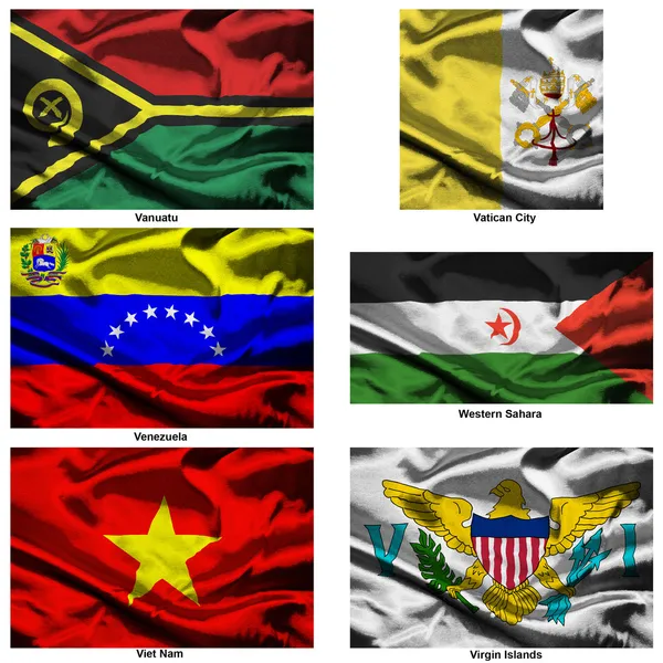Tecido bandeiras do mundo coleção 42 — Fotografia de Stock