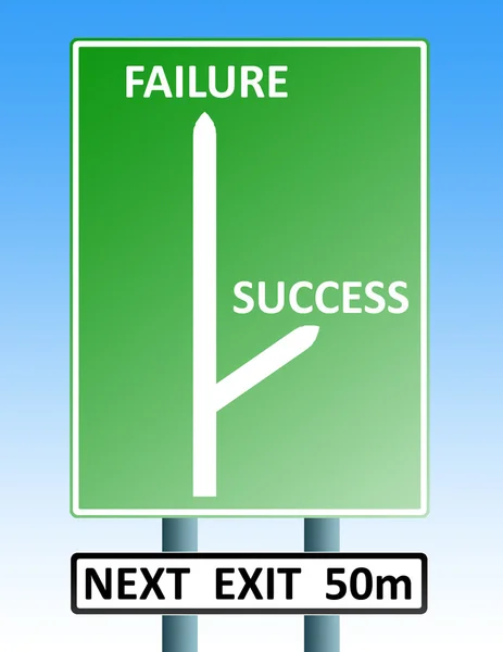 Success failure roadsign — Stock Photo, Image