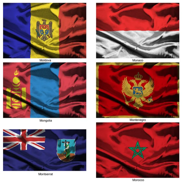 Collection de drapeaux du monde en tissu 25 — Photo