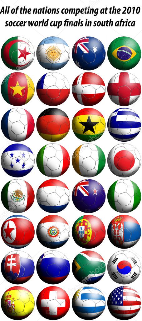 2010 world cup football flags