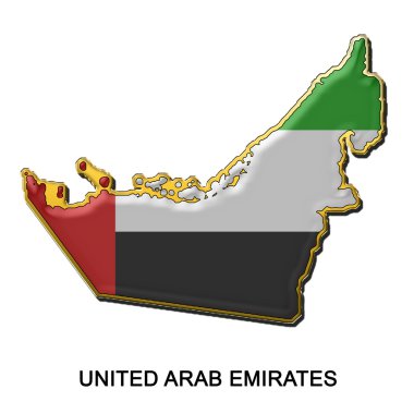 United Arab Emirates metal pin badge clipart