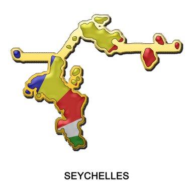 Seyşeller metal PIN badge