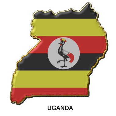 Uganda metal PIN badge