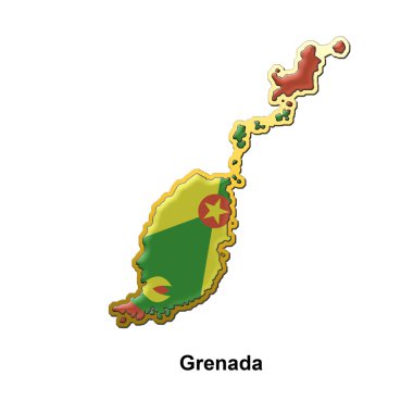 Grenada metal PIN badge