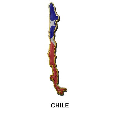 Chile metal pin badge