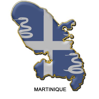 Martinique metal PIN badge