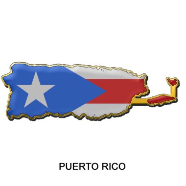 Porto Riko metal PIN badge