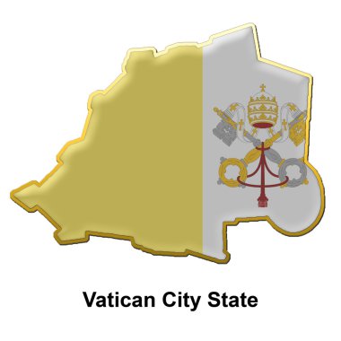 Vatican city state metal pin badge clipart