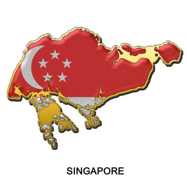 Singapur metal PIN badge